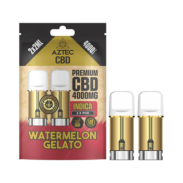AZTEC CBD POD REFILL 4000MG 2X2ML 4000PUFFS WATERMELON GELATO