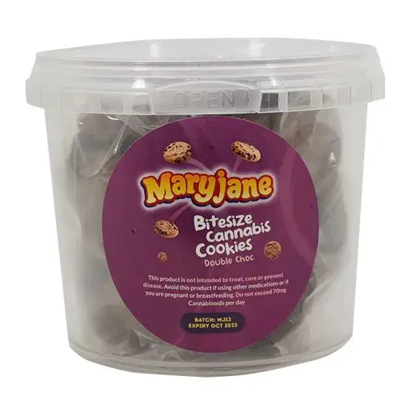 MARYJANE BITESIZE CBG CANNABIS DOUBLE CHOCOLATE COOKIES - 300MG