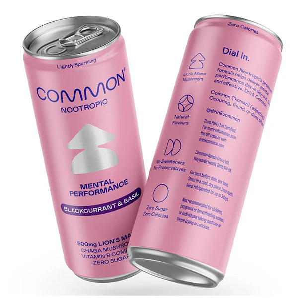 COMMON NOOTROPIC DRINK 500MG 330ML BLACKCURRANT AND BASIL