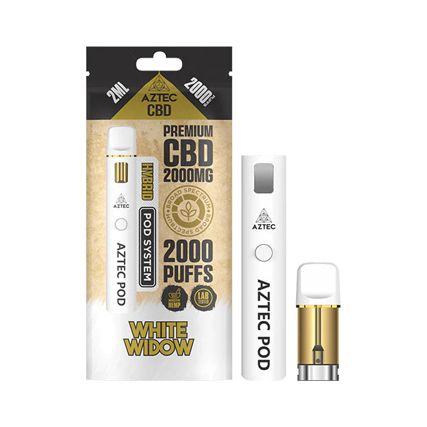 AZTEC CBD POD SYSTEM 2000MG 2ML 2000PUFFS WHITE WIDOW