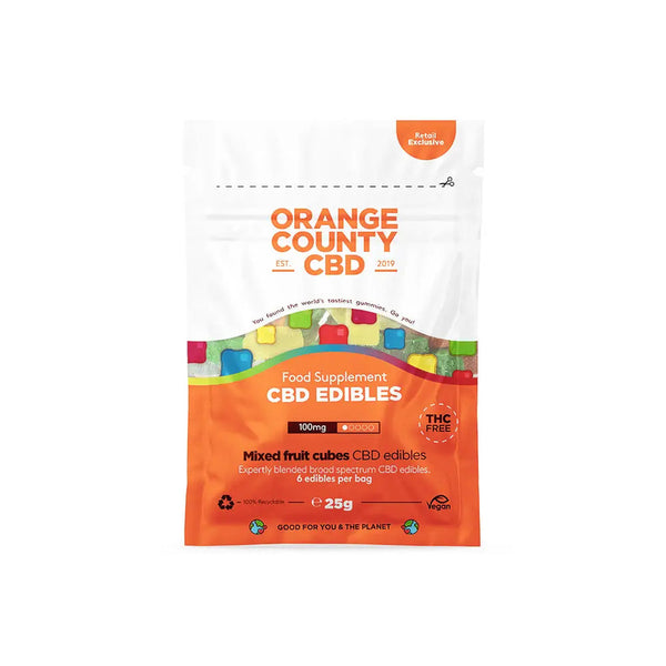 ORANGE COUNTY CBD GUMMY CUBES 100MG MINI GRAB BAG