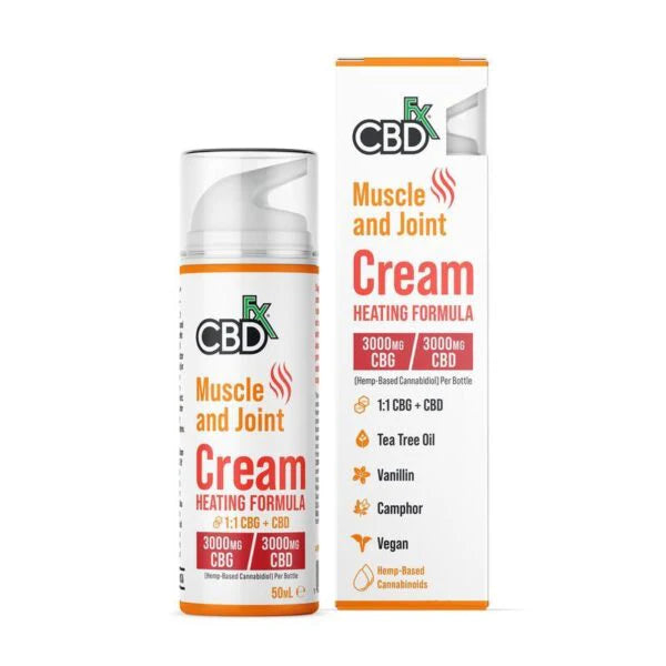 CBDFX MUSCLE & JOINT HEATING FORMULA CREAM 3000MG - 50ML