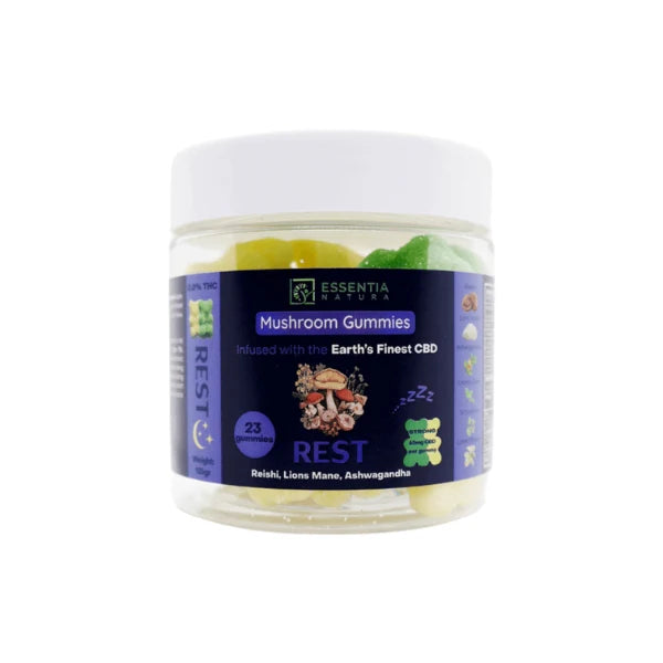 ESSENTIA NATURA MUSHROOM GUMMIES REST REISHI LIONS MANE & ASHWAGANDHA 1500MG