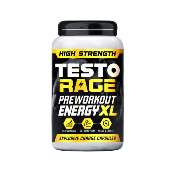 TESTO PERFORMANCE LABS CAPSULES HIGH STRENGTH 60PCS RAGE PREWORKOUT ENERGY XL