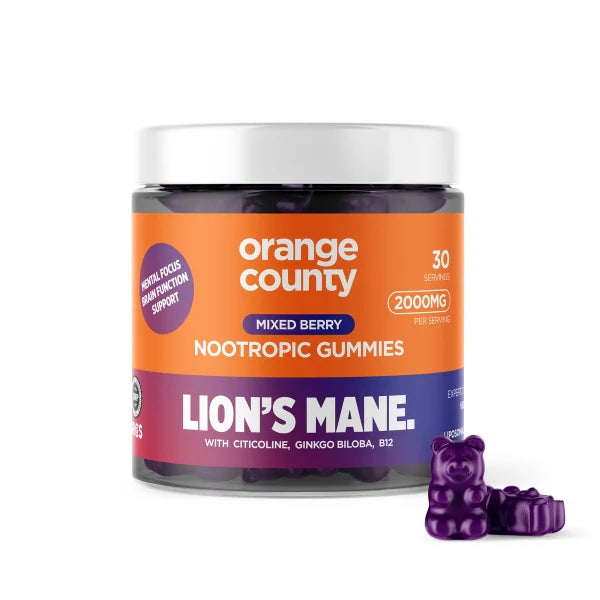 ORANGE COUNTY NOOTROPIC GUMMIES LION'S MANE MIXED BERRY 2000MG 30PCS