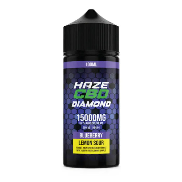 HAZE CBD DIAMOND E-LIQUID 100ML BLUEBERRY LEMON SOUR 15000MG