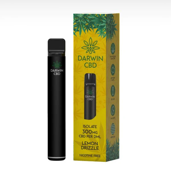 DARWIN CBD PREFILLED POD SYSTEM STARTER KIT 300mg LEMON DRIZZLE