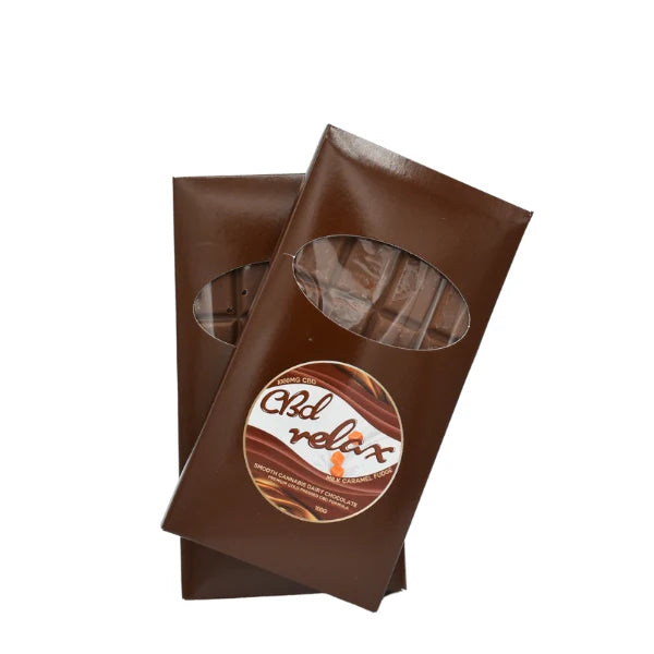 CBD RELAX SMOOTH CANNABIS DAIRY CHOCOLATE 1000MG 100G MILK CARAMEL FUDGE