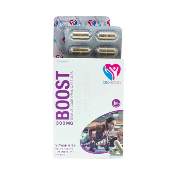 CBD BY BRITISH CANNABIS HEALTH ORAL CAPSULES 300MG 30PCS BOOST VITAMIN B6