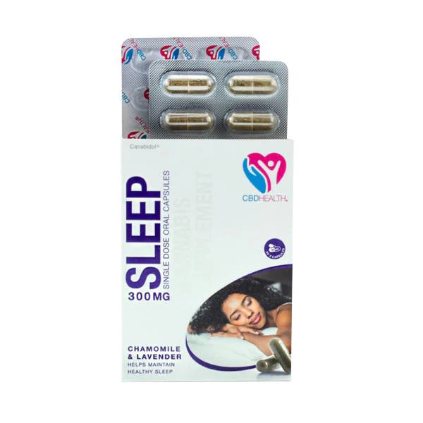 CBD BY BRITISH CANNABIS HEALTH ORAL CAPSULES 300MG 30PCS SLEEP CHAMOMILE & LAVENDER