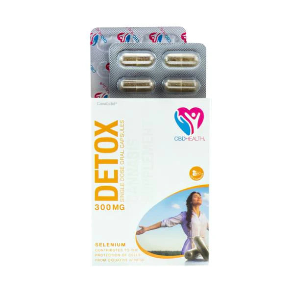 CBD BY BRITISH CANNABIS HEALTH ORAL CAPSULES 300MG 30PCS DETOX SELENIUM