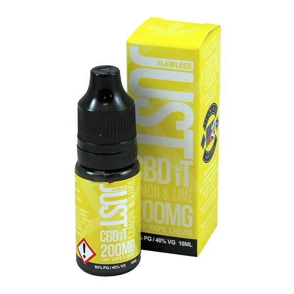FLAWLESS JUST CBD IT LEMON & LIME CBD VAPE LIQUID 10ML 200MG
