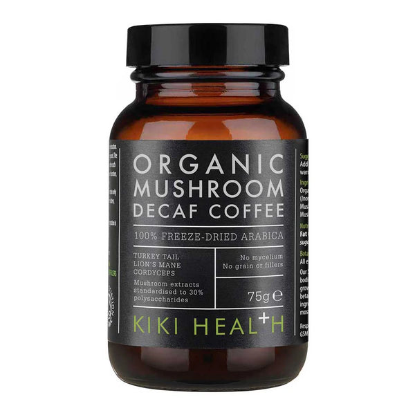 KIKI HEALTH ORGANIC MUSHROOM DECAF COFFEE 75G