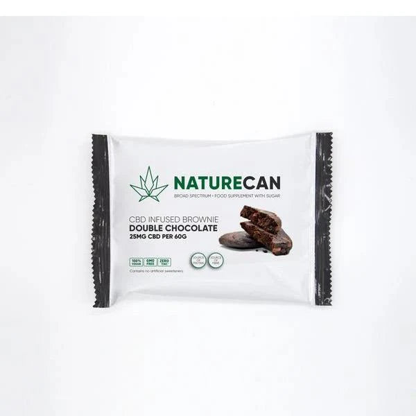 NATURECAN CBD INFUSED COOKIE 25MG 60G BROWNIE DOUBLE CHOCOLATE