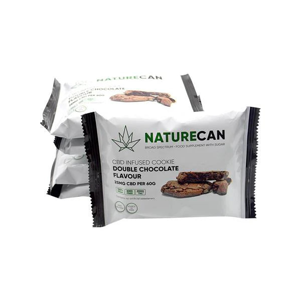 NATURECAN CBD INFUSED COOKIE 25MG 60G DOUBLE CHOCOLATE