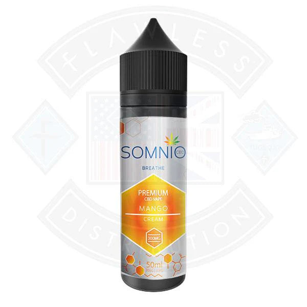 SOMNIO BREATHE CBD PREMIUM VAPE MANGO CREAM 300MG 50ML