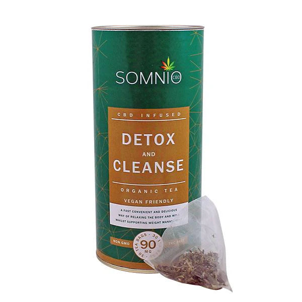 SOMNIO CBD INFUSED ORGANIC TEA 30PCS DETOX AND CLEANSE