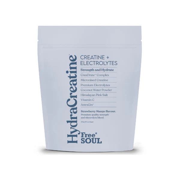 FREE SOUL HYDRACREATINE CREATINE & ELECTROLYTES POWDER STRAWBERRY MANGO