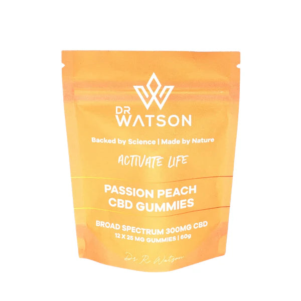 DR WATSON NATURAL HEMP PASSION PEACH CBD GUMMIES