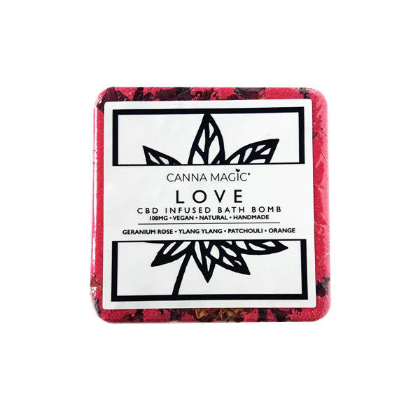 CANNA MAGIC CBD INFUSED BATH BOMB 100MG 200G LOVE