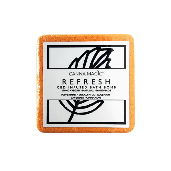 CANNA MAGIC CBD INFUSED BATH BOMB 100MG 200G REFRESH