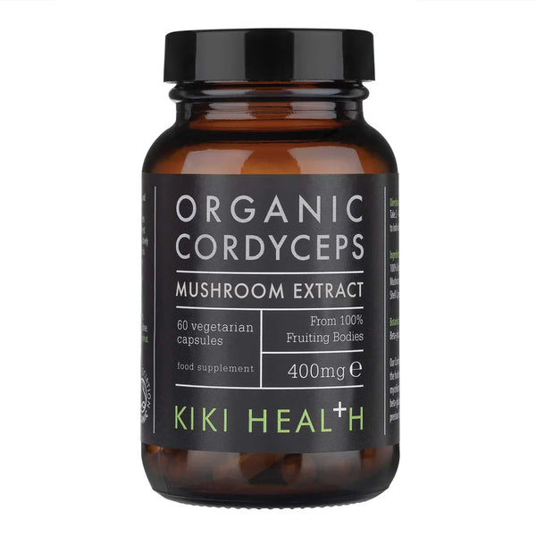 KIKI HEALTH ORGANIC MUSHROOM EXTRACT 60 VEGETARIAN CAPSULES CORDYCEPS 400MG