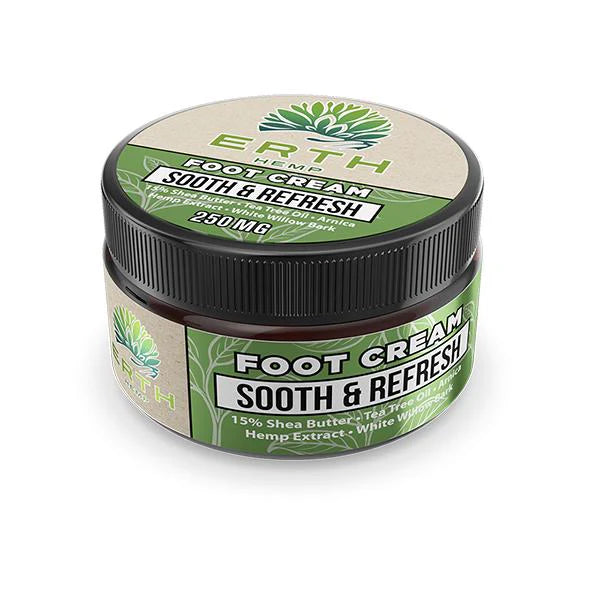 ERTH HEMP FOOT CREAM SOOTH & REFRESH 250MG