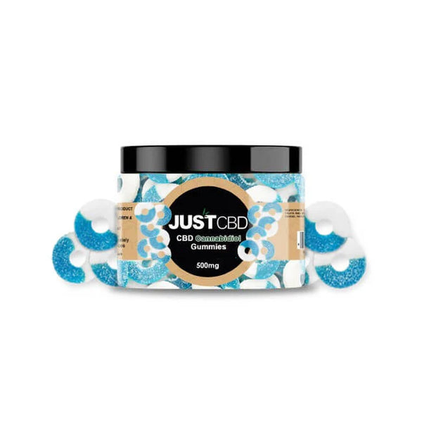 JUST CBD BLUE RASPBERRY RINGS 500MG