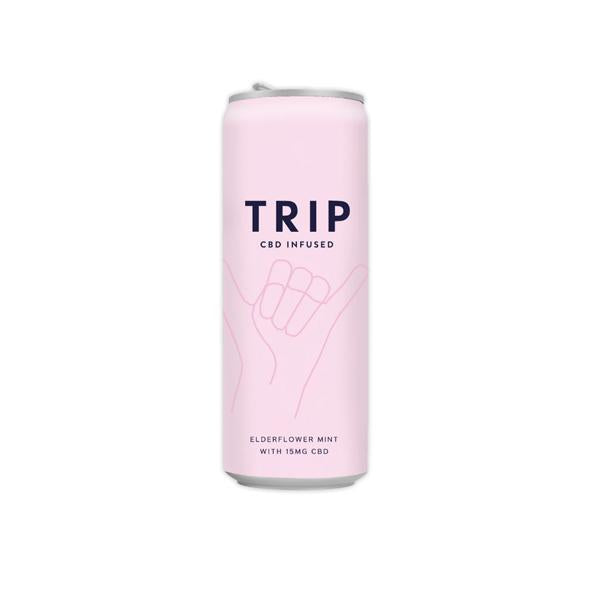 TRIP CBD INFUSED PREMIUM DRINK 15MG 250ML ELDERFLOWER MINT LIGHTY SPARKLING