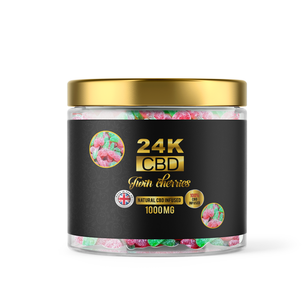 24K CBD PREMIUM GUMMIES TWIN CHERRIES - 1000MG