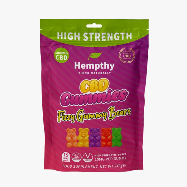 HEMPTHY CBD FIZZY GUMMY BEARS GUMMIES 1000MG