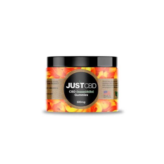 JUST CBD GUMMY PEACH RINGS - 500MG