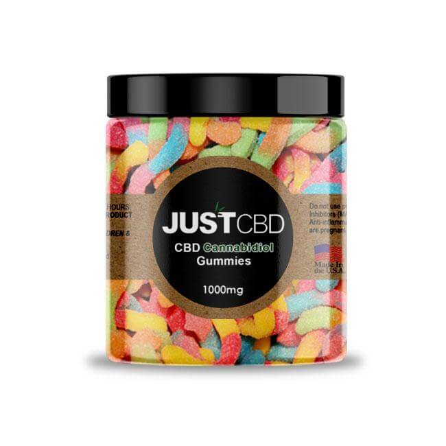 JUST CBD GUMMY SOUR WORMS - 1000MG